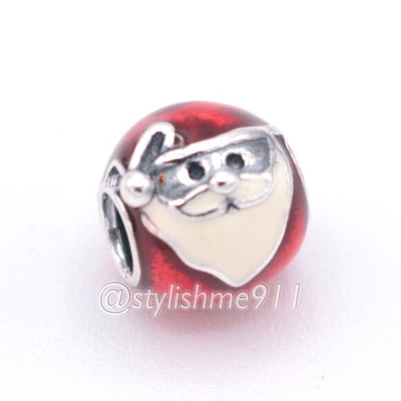 Authentic PANDORA Jolly Round Santa Charm - 791405ENMX - Picture 8 of 13